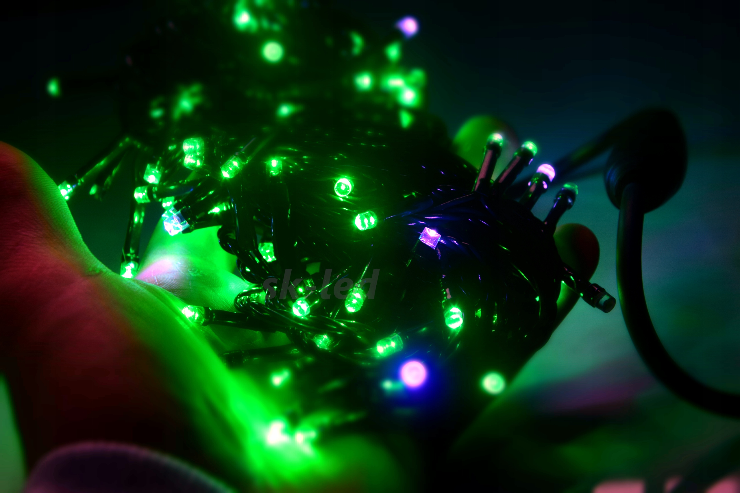 Lampki Świąteczne LED 1000 Zielone Flash 72 m IP44 - obrazek 6