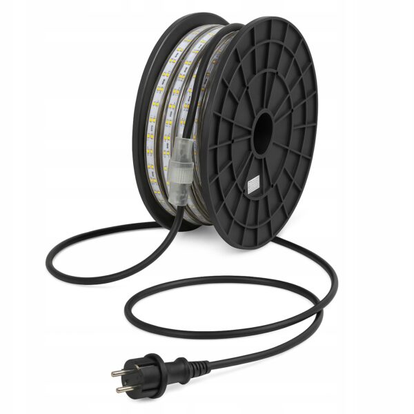 Taśma LED 230V 10M 2835 4000K IP65 Budowlana