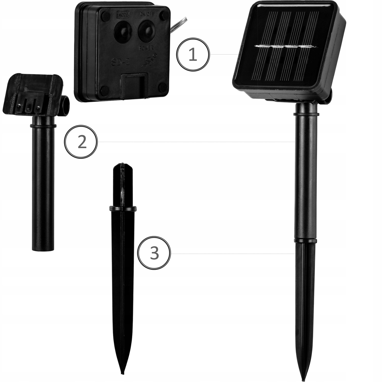 Wąż Solarny LED 12 m 100 LED Biały Zimny IP44 - obrazek 9