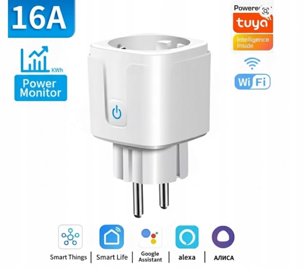 Inteligentne gniazdko Smart WiFi TUYA 16A - obrazek 2