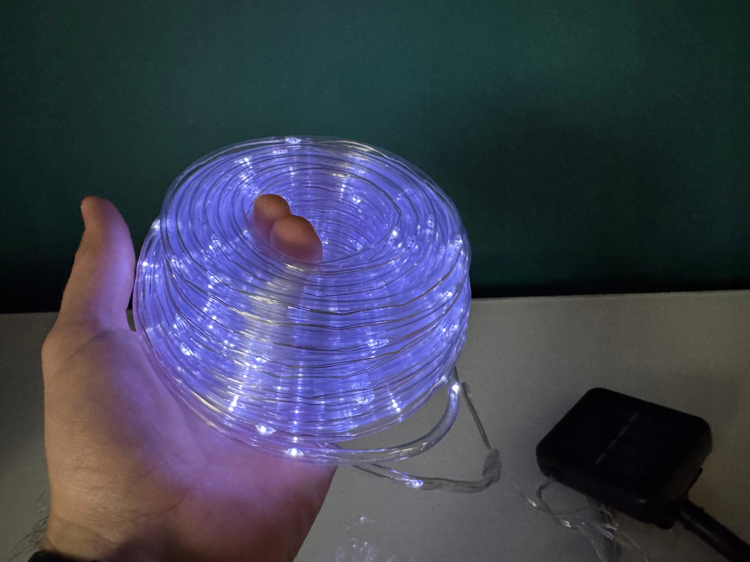 Wąż Solarny LED 12 m 100 LED Biały Zimny IP44 - obrazek 4