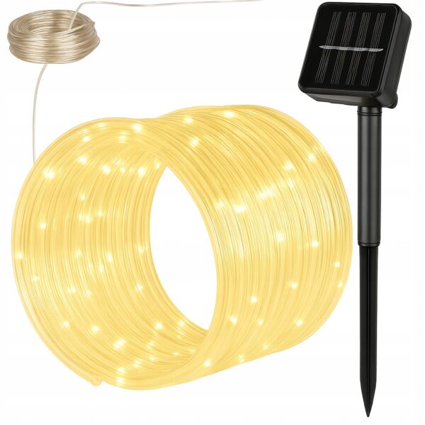Wąż Solarny LED 22 m 200 LED Biały Ciepły IP44