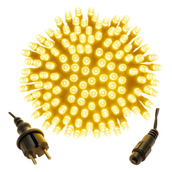 Lampki Choinkowe 500 LED 38 m Biały Ciepły Stałe Światło IP44