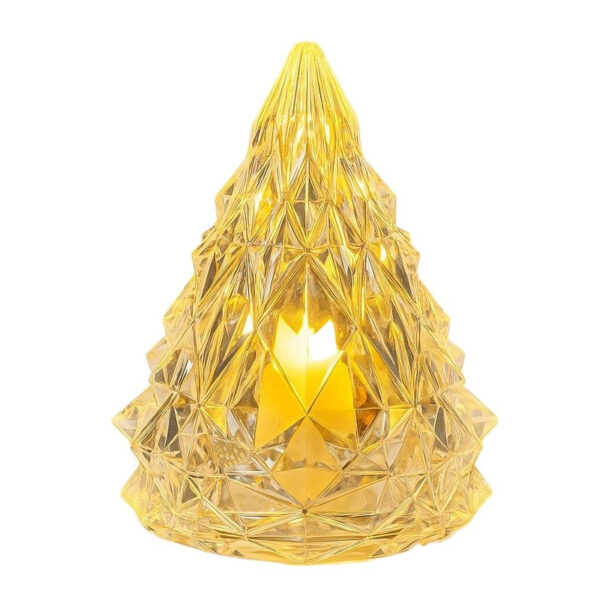 Lampka Choinka LED Kryształowa 8cm na baterie Biała Ciepła