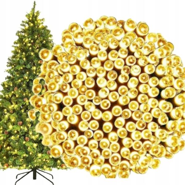 Lampki Choinkowe LED 1000 Ciepła Biel 72m IP44 8 Trybów