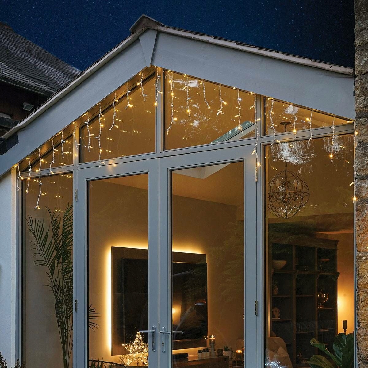 Sople LED 300 13 m Ciepłe + Flash - obrazek 2