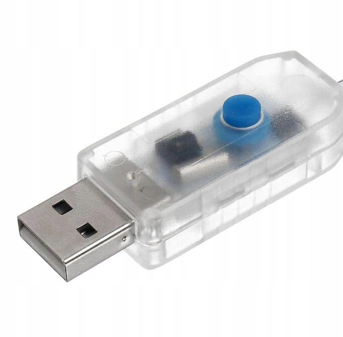 Kurtyna LED 2x2m 200 LED Zimna Biel USB Pilot Haczyki - obrazek 10