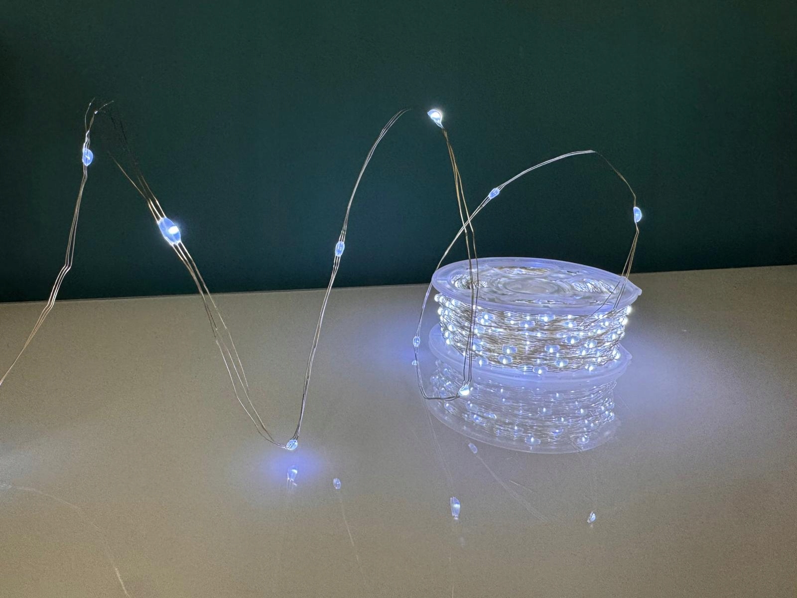 Lampki Drucik 500 LED 50m Zimny Biały IP65 Pilot Świąteczne - obrazek 9