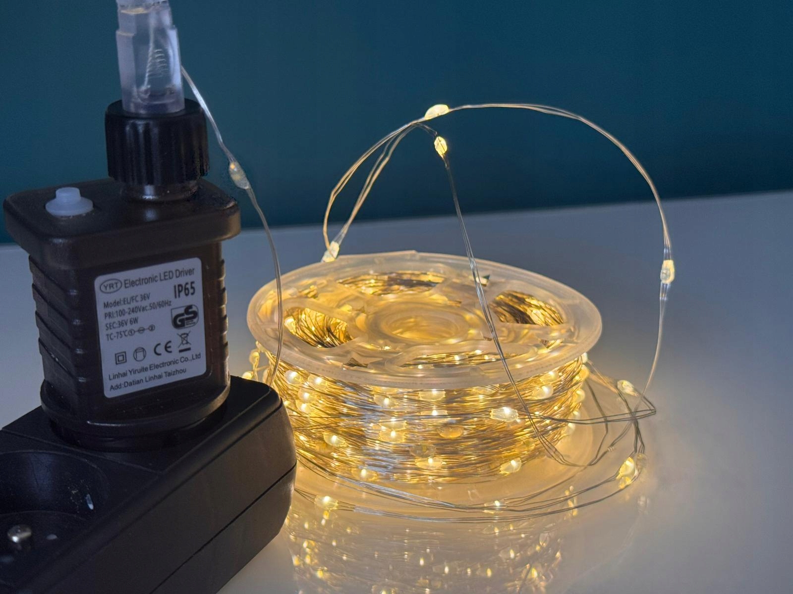 Lampki drucik 100m 1000 LED ciepły biały IP65 z pilotem - obrazek 9