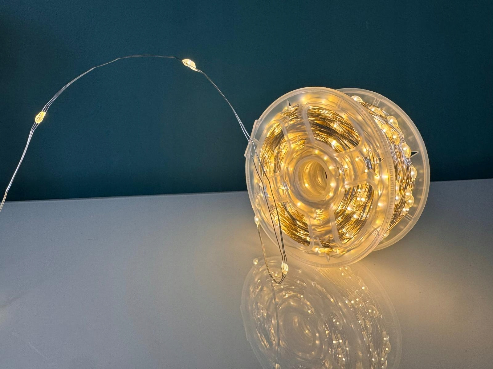 Lampki drucik 100m 1000 LED ciepły biały IP65 z pilotem - obrazek 7