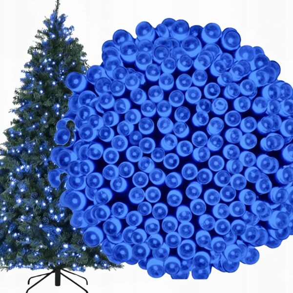 Lampki Choinkowe LED 1000 Niebieskie 72m IP44 8 Trybów