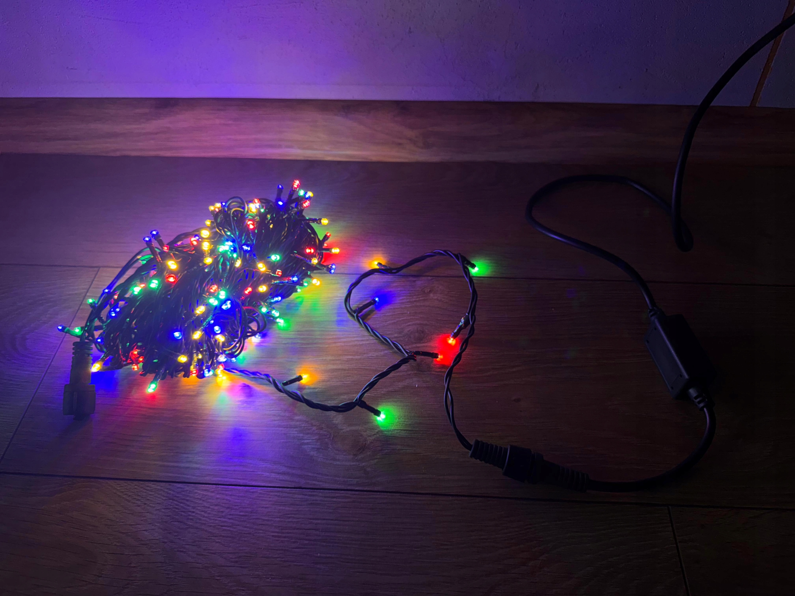 Lampki choinkowe LED 1000 72 m kolorowe stałe światło IP44 - obrazek 4