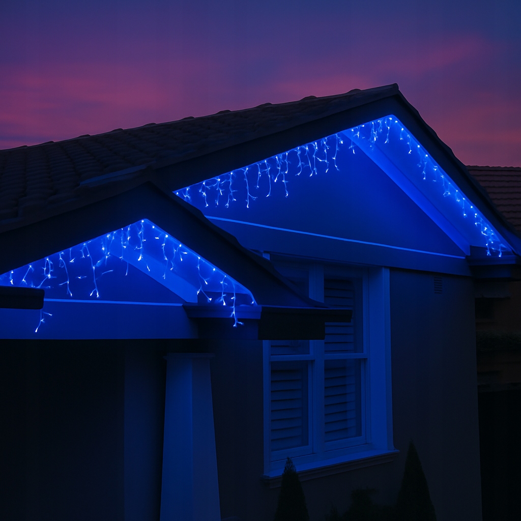 Sople LED 100 5,3 m Niebieskie + Flash - obrazek 5