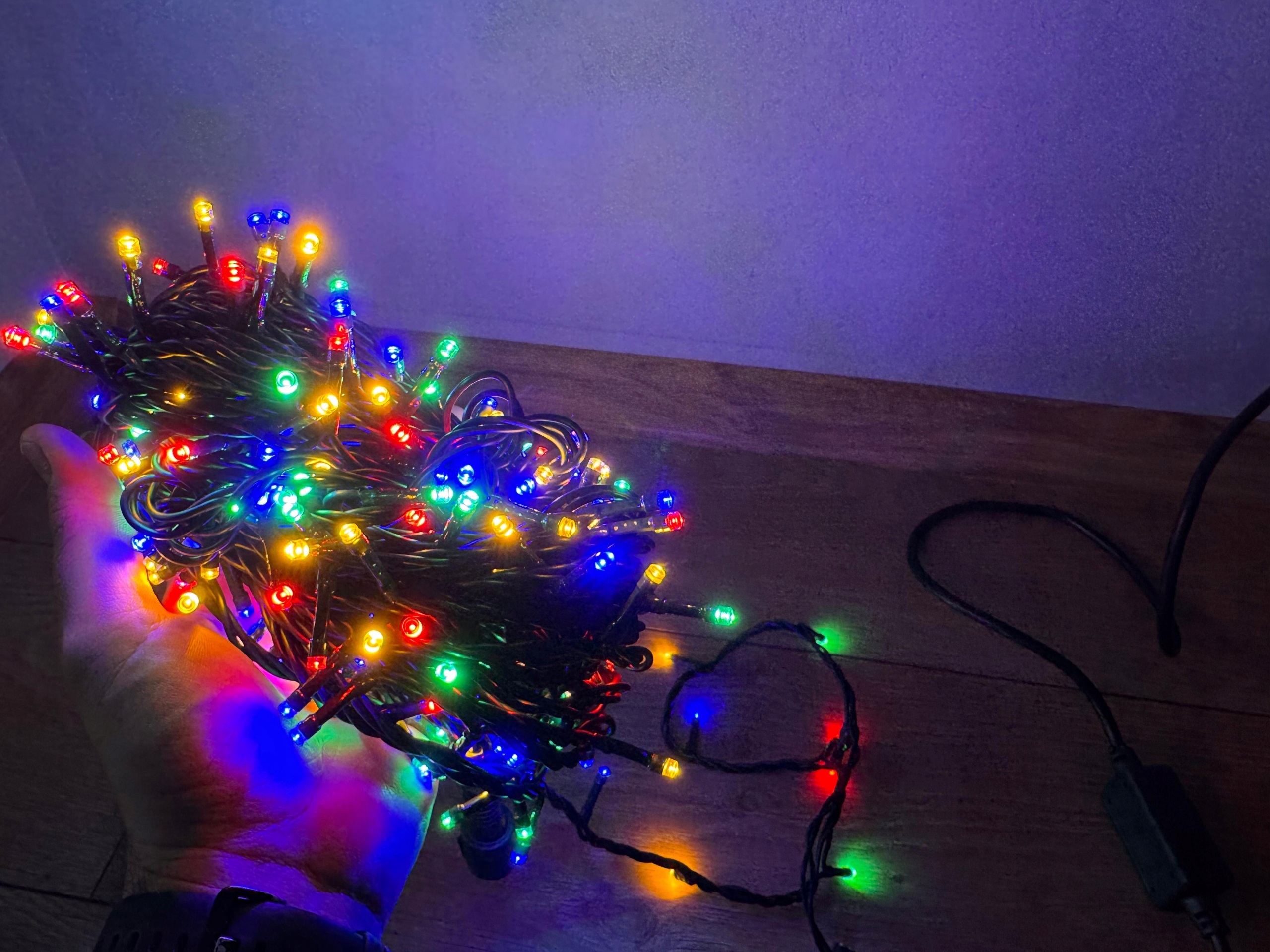 Lampki choinkowe LED 1000 72 m kolorowe stałe światło IP44 - obrazek 5