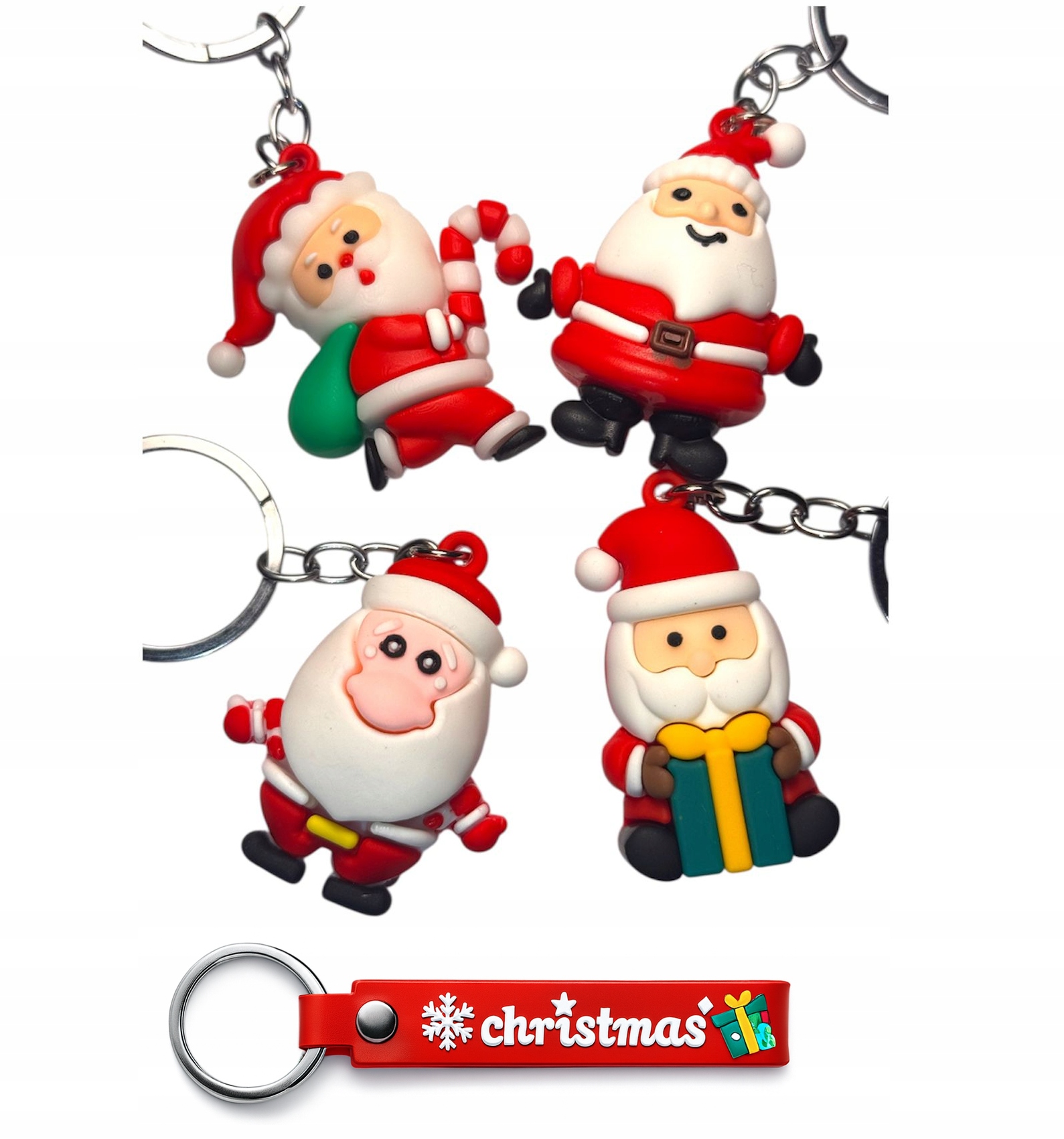 Brelok Świąteczny Christmas Mikołaj 20 cm 4 Wzory Zawieszka