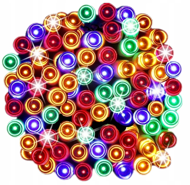 Lampki Choinkowe LED 1000 Multicolor 72m IP44 8 Trybów - obrazek 3