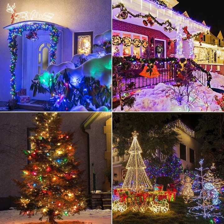 Lampki Choinkowe LED 1000 Multicolor 72m IP44 8 Trybów - obrazek 5