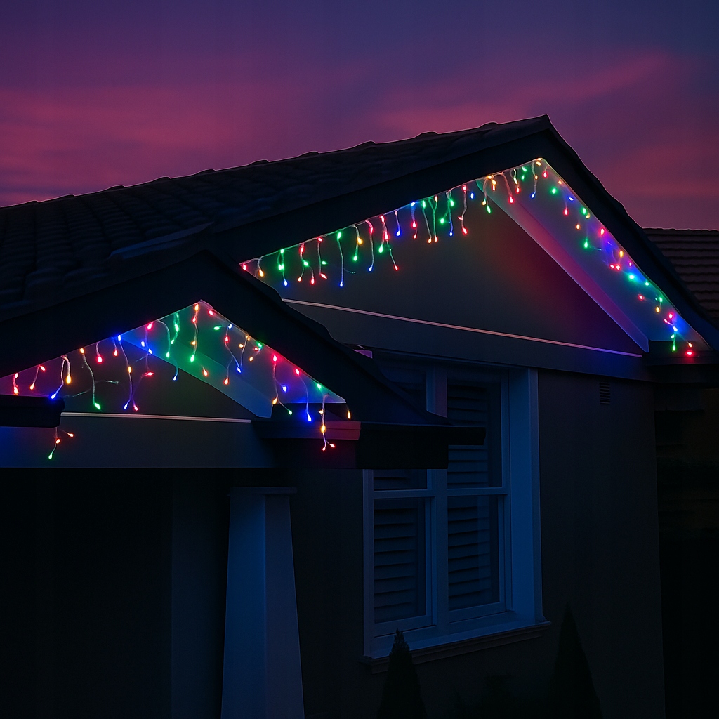 Sople 100 LED 5,3 m Kolorowe + Flash - obrazek 2