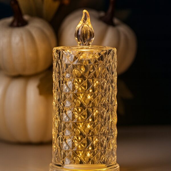 Lampion Świąteczny LED 12,5cm Ciepła Biel Na Baterie