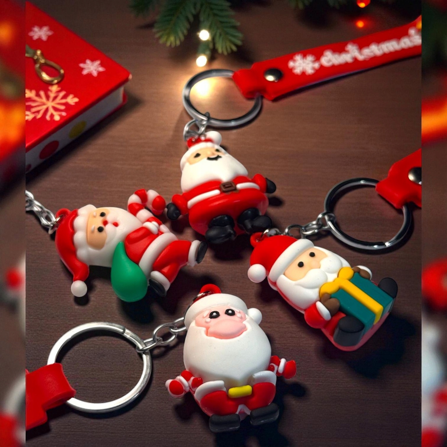 Brelok Świąteczny Christmas Mikołaj 20 cm 4 Wzory Zawieszka - obrazek 6