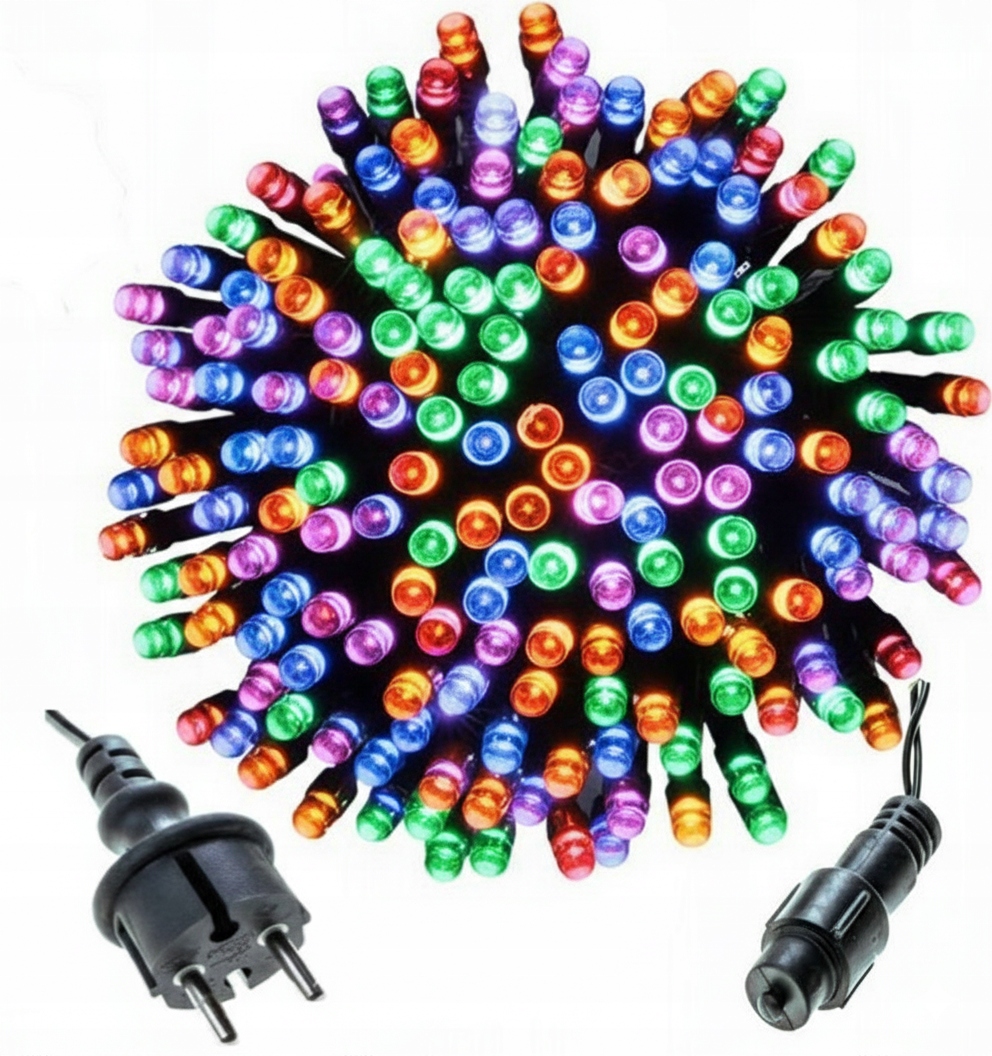 Lampki Choinkowe 300 LED 24 m Multicolor IP44 stałe - obrazek 2