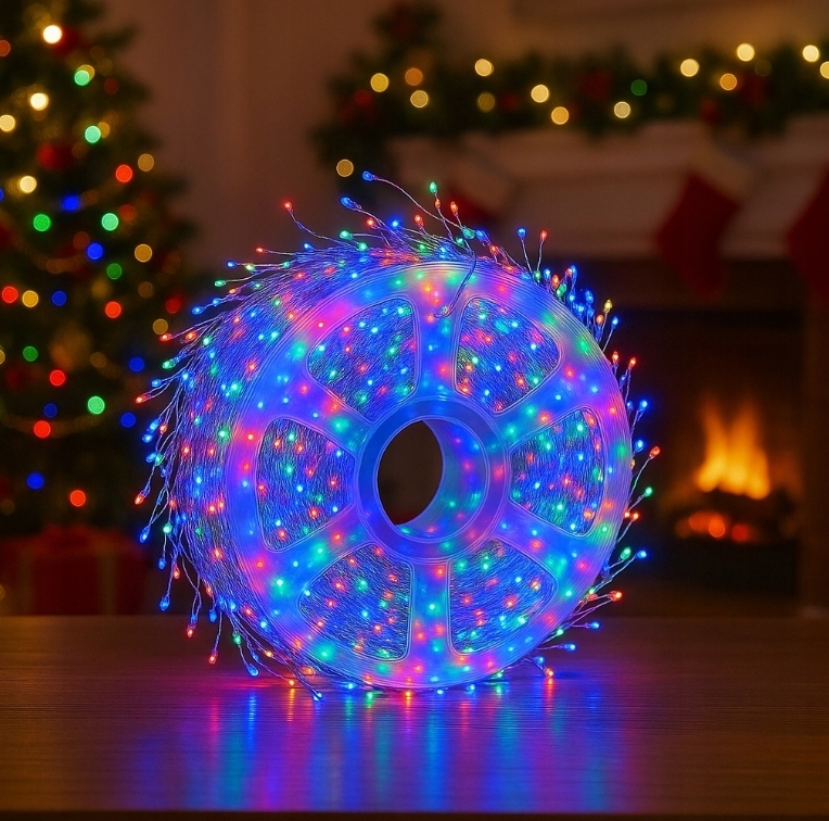 Girlanda LED Igiełki 40m 800 LED Kolorowe IP44 8 Trybów - obrazek 2