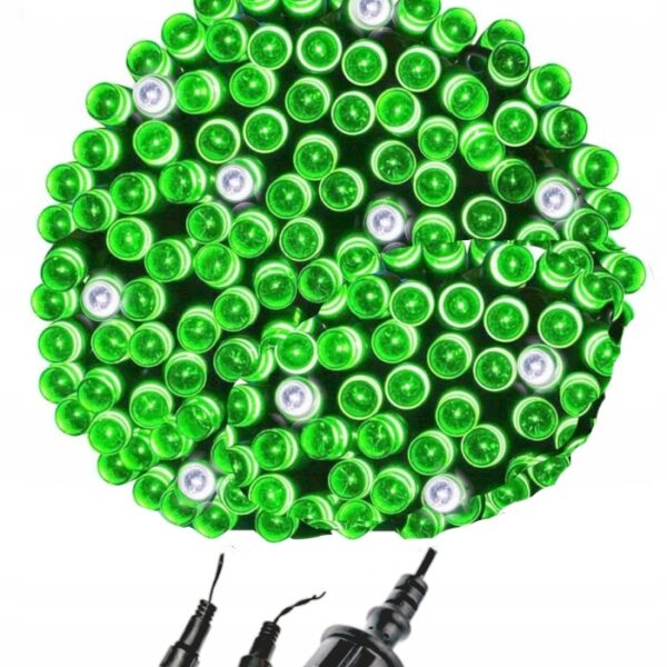 Lampki Choinkowe LED 100 Zielone + Flash 8m IP44