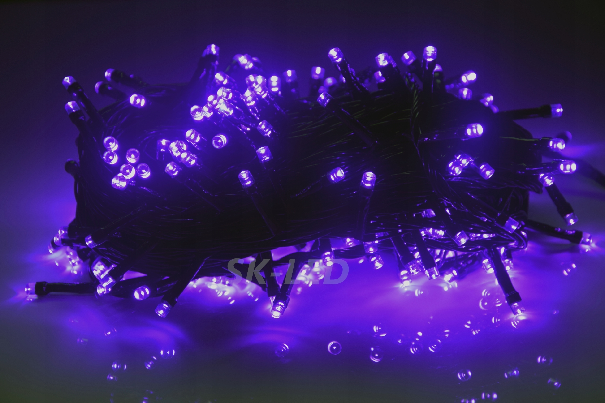 Lampki LED 1000 Fioletowe 72m IP44 8 Trybów - obrazek 2