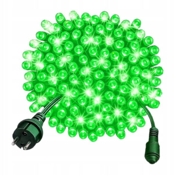Lampki Choinkowe LED 100 Zielone + Flash 8m IP44
