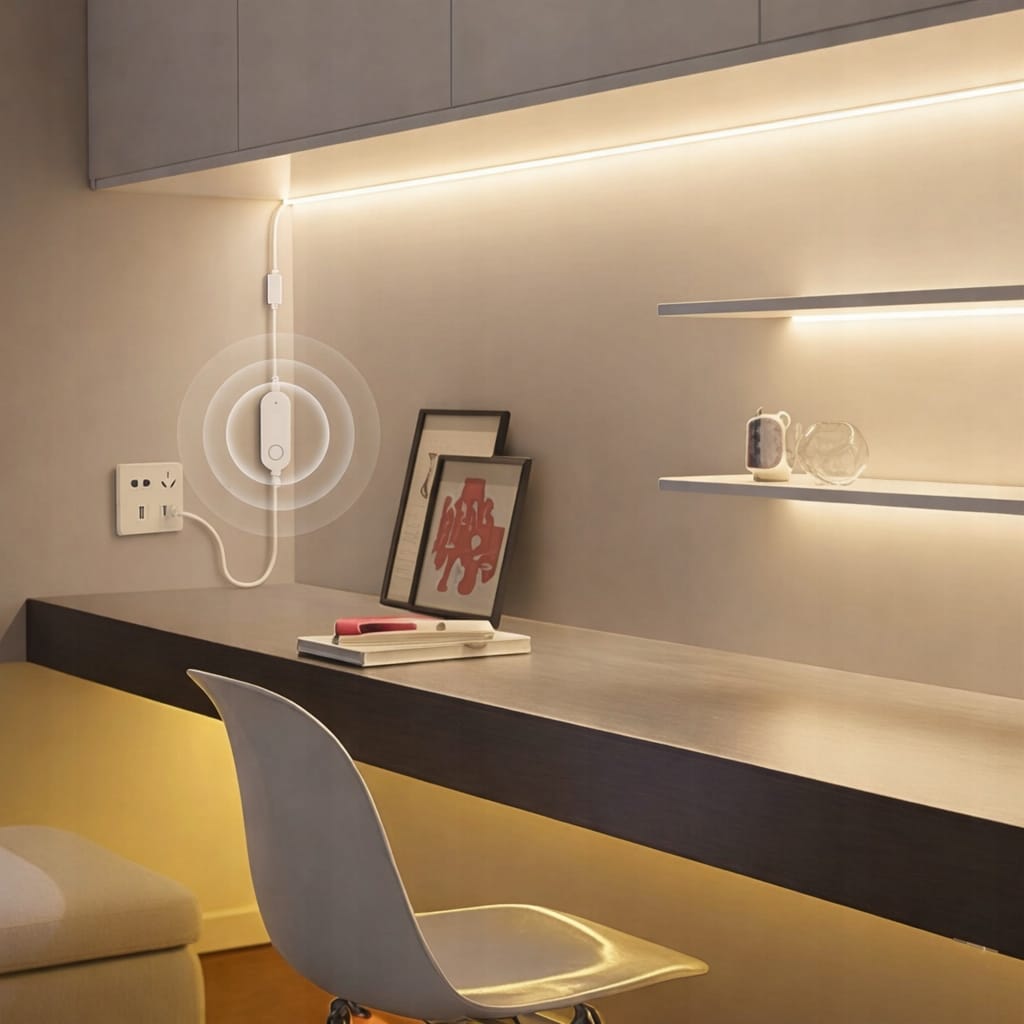 Taśma LED COB 2m USB 5V Neutralna ON/OFF Cięcie 2,5cm - obrazek 3