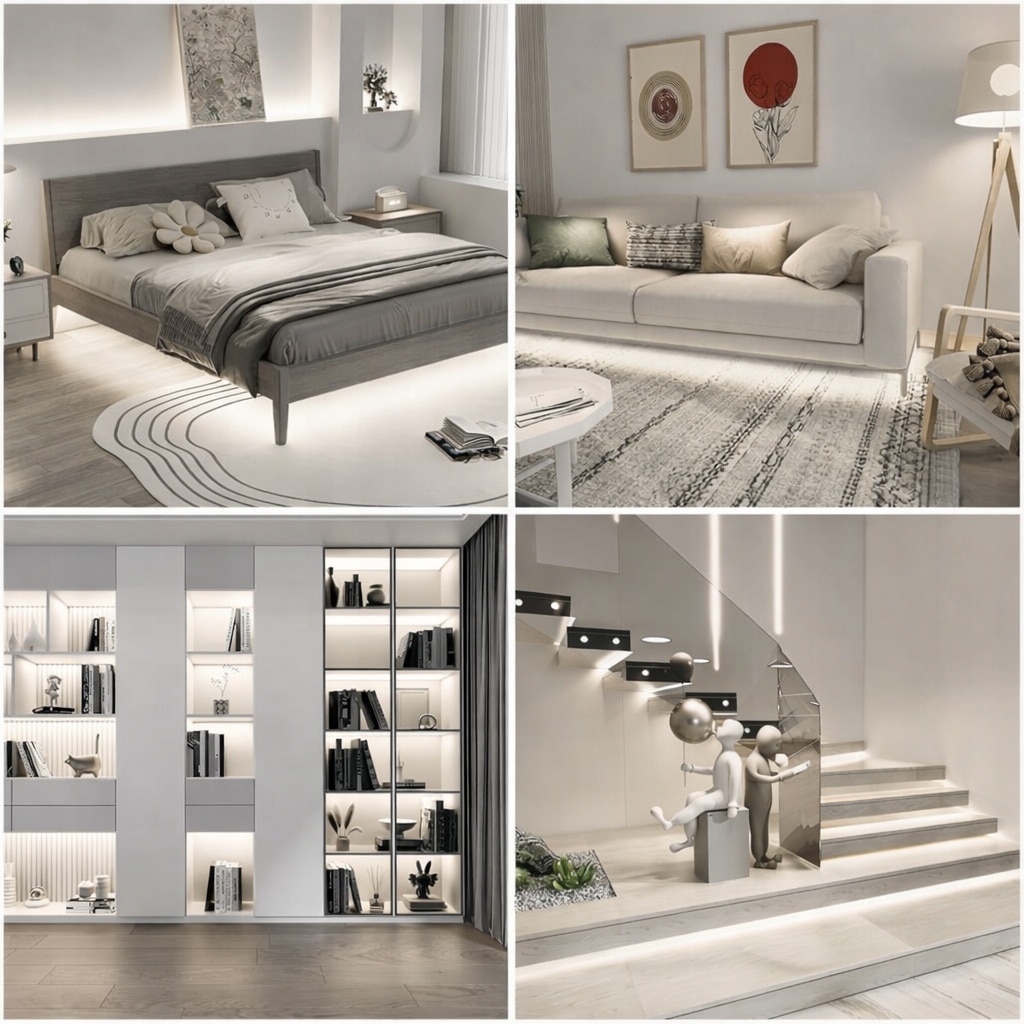 Taśma LED COB 2m USB 5V Neutralna ON/OFF Cięcie 2,5cm - obrazek 4