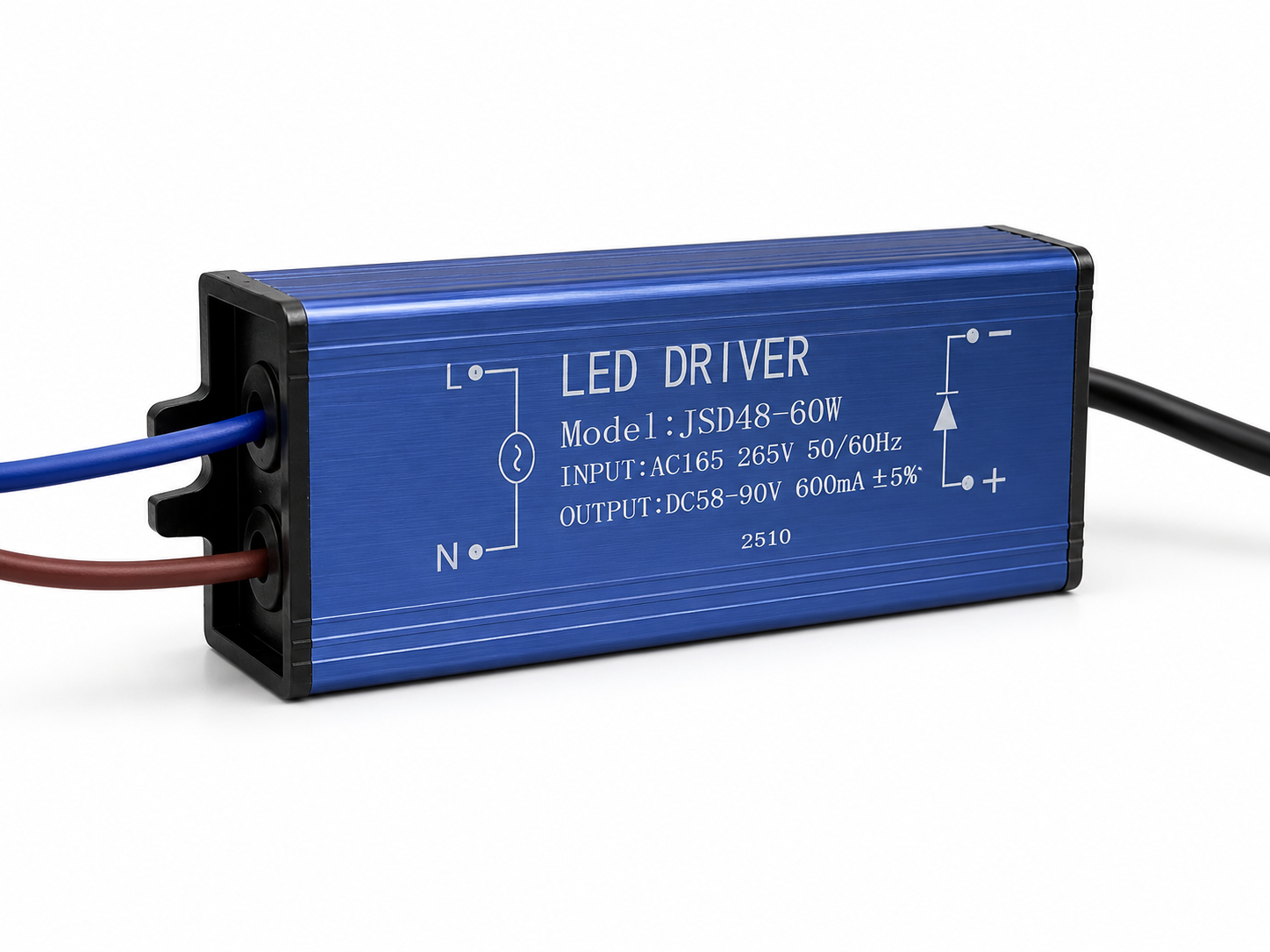 Driver LED 60W 600mA Zasilacz do paneli Stałoprądowy JSD48-60W 58-90V