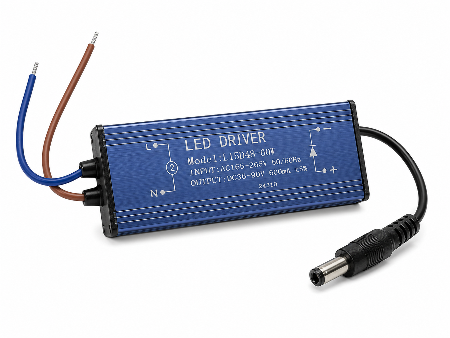 Driver LED 60W 600mA Zasilacz do paneli Stałoprądowy JSD48-60W 58-90V - obrazek 4
