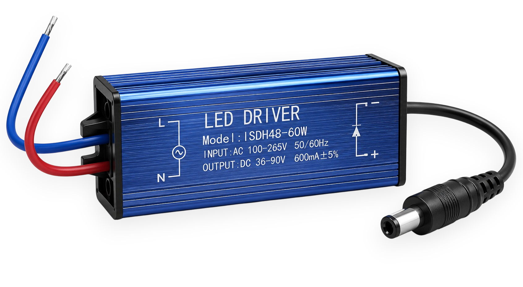 Driver LED 60W 600mA Zasilacz do paneli Stałoprądowy JSD48-60W 58-90V - obrazek 2
