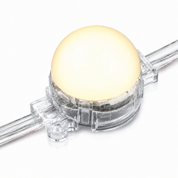 Moduł LED Kulka 50mm 24V 1,5W Biała Ciepła 3000K IP65 do Napisów i Liter