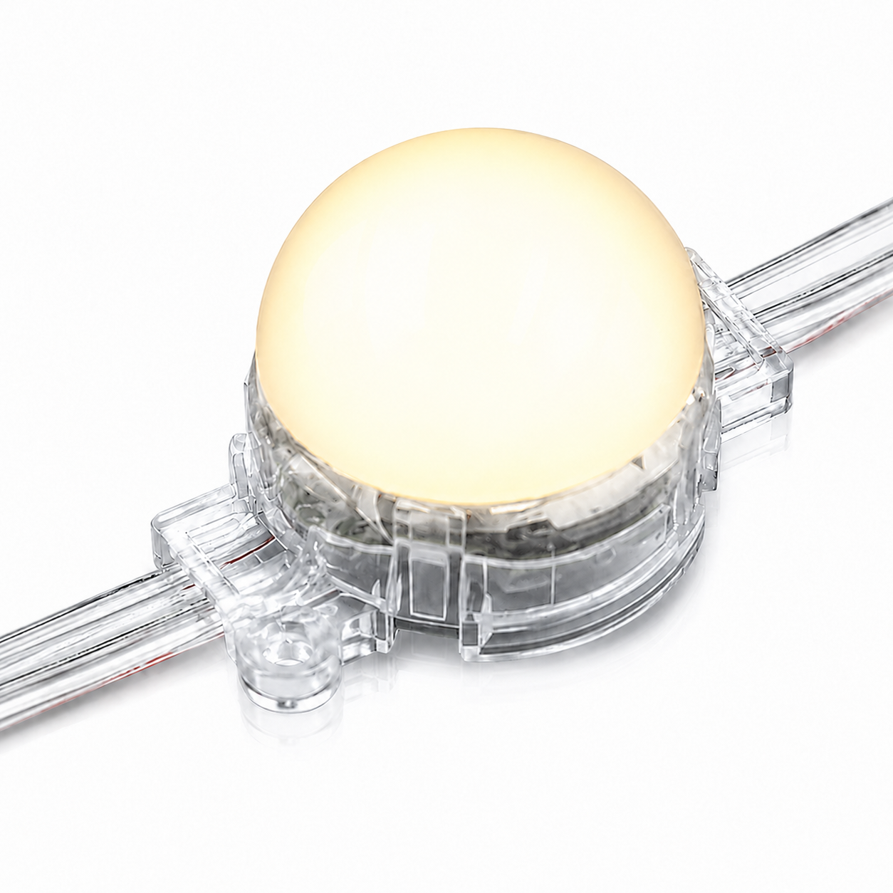 Moduł LED Kulka 50mm 24V 1,5W Biała Ciepła 3000K IP65 do Napisów i Liter