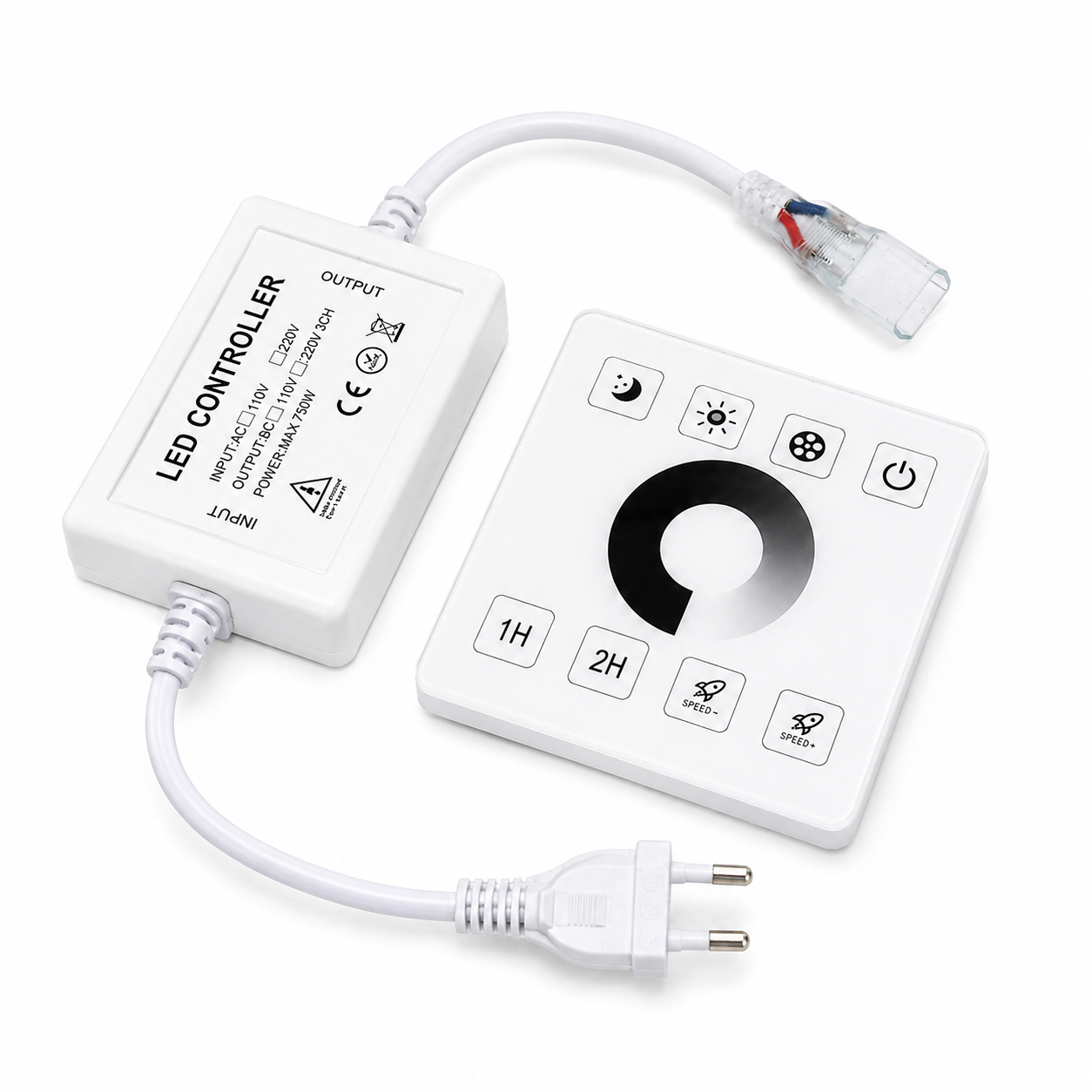 Stabilizator do Taśma LED 230V 750W Neon LED + Dotykowy Panel Ścienny RF - obrazek 4