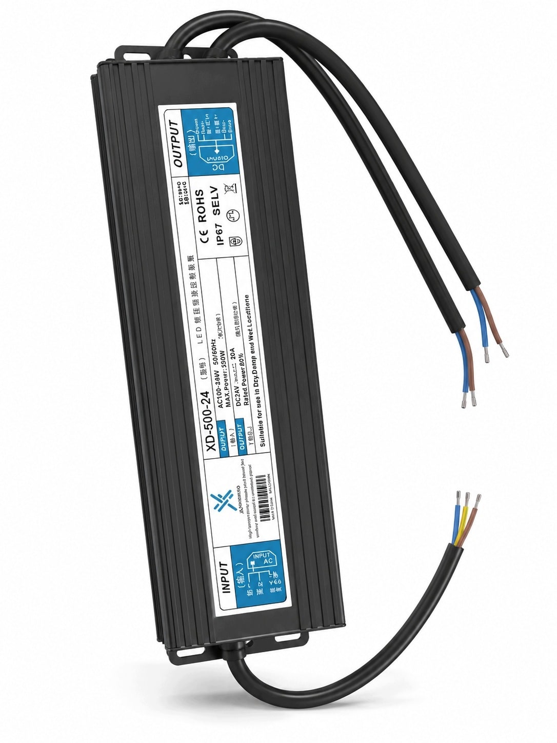 Wodoodporny Zasilacz LED IP67 24V 500W 20A DRIVER LED Zewnętrzny - zdjęcie 6