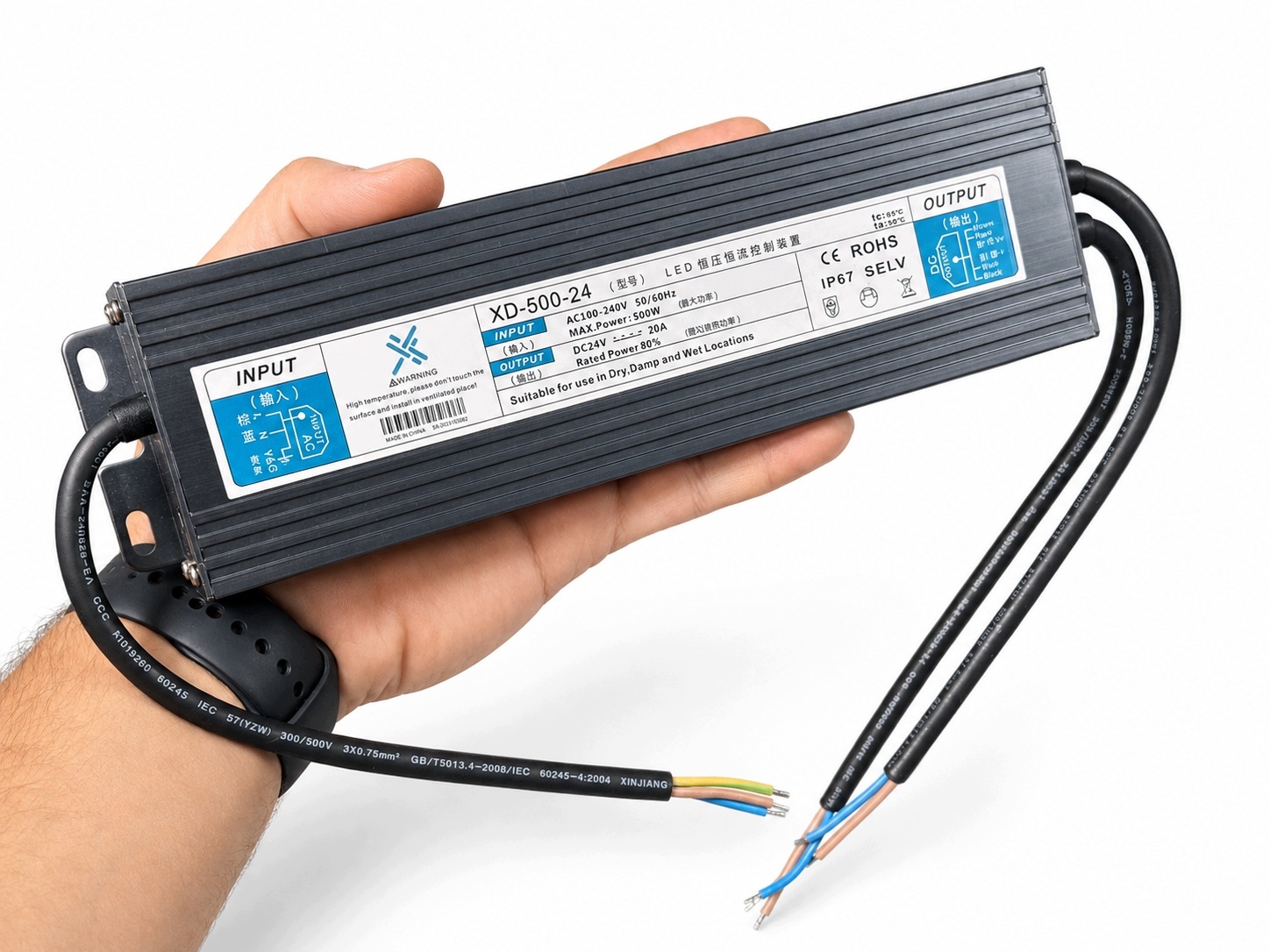 Wodoodporny Zasilacz LED IP67 24V 500W 20A DRIVER LED Zewnętrzny - zdjęcie 7