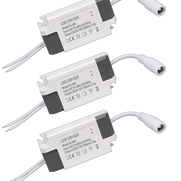 3X Zasilacz LED DRIVER 8-18W DC24-72V 300mA Przetwornica Stałoprądowy
