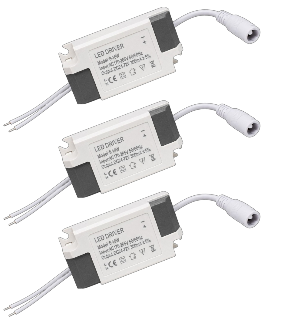 3X Zasilacz LED DRIVER 8-18W DC24-72V 300mA Przetwornica Stałoprądowy