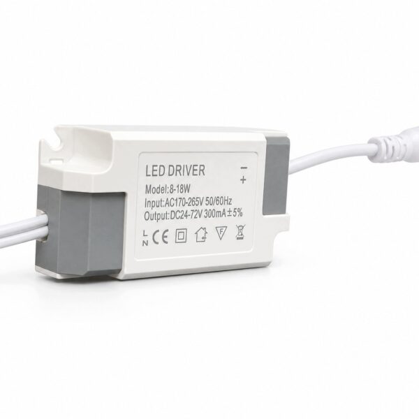 Zasilacz Driver LED 8-18W 300mA 24-72V Stałoprądowy do Paneli Lamp Plafonów - zdjęcie 2