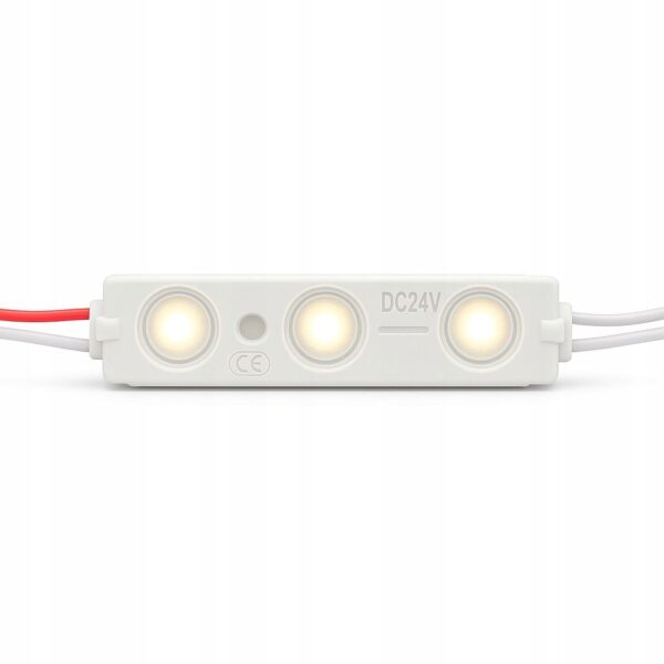 Moduł LED 24V Ciepły 1,2W IP65 3x SMD 2835 Do Reklam Kasetonów Liter