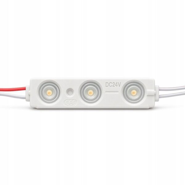 Moduł LED 24V Ciepły 1,2W IP65 3x SMD 2835 Do Reklam Kasetonów Liter - zdjęcie 2