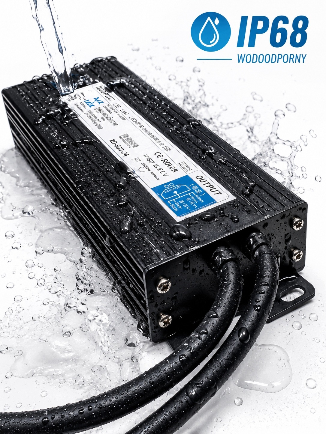 Wodoodporny Zasilacz LED IP67 24V 500W 20A DRIVER LED Zewnętrzny