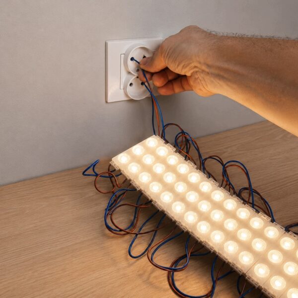 Moduł LED 230V Ciepły 1,5W IP67 3 LED Epistar Do Reklam Kasetonów Liter - zdjęcie 2
