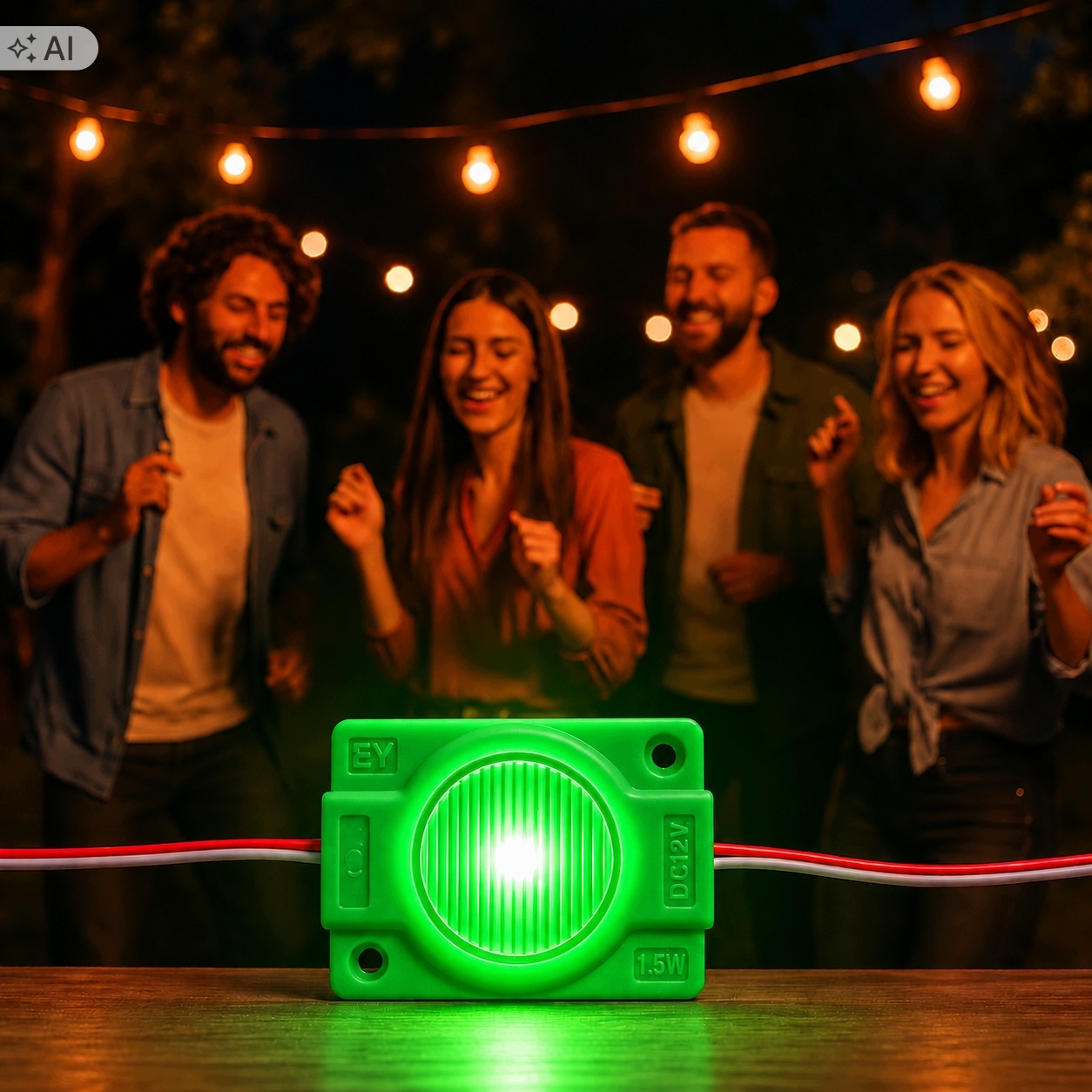 Moduł LED Zielony SMD 12V Jednopunktowy IP65 Wodoodporny 1,5W - zdjęcie 5