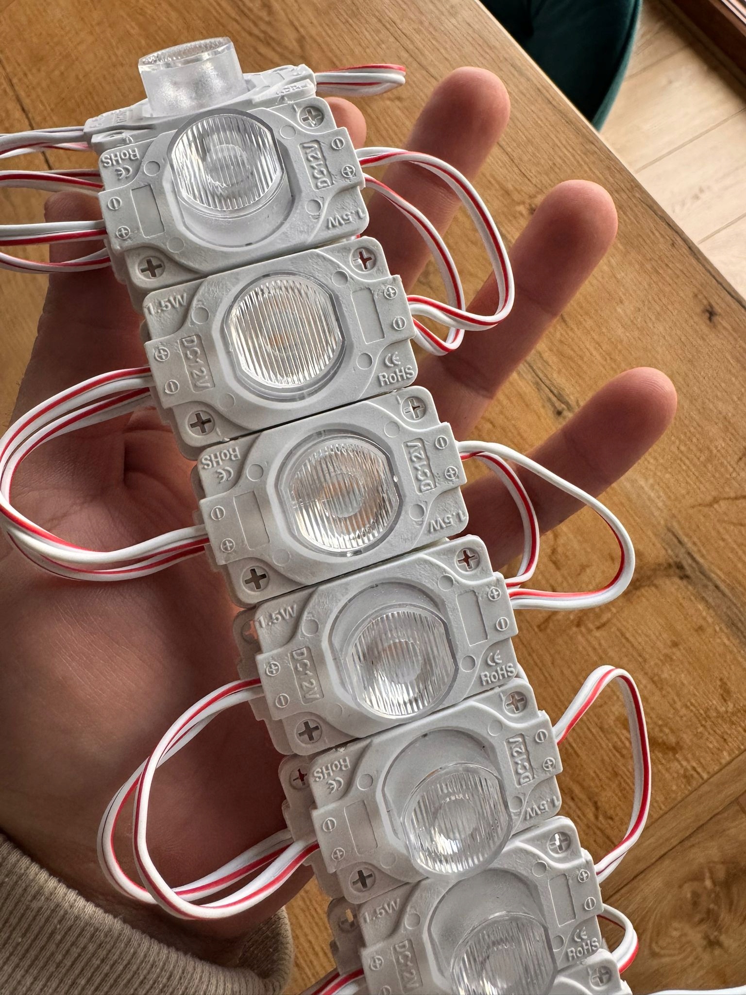 Wodoodporny Moduł LED SMD 1,5W 12V IP65 Biała Zimna Do Kasetonów 20 szt - zdjęcie 6