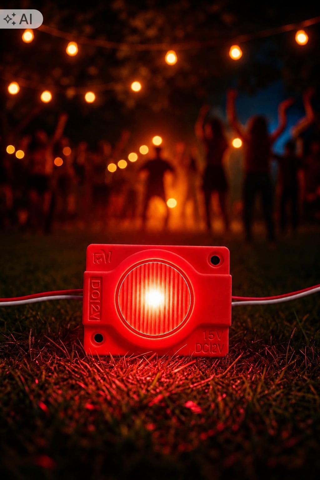 Moduł LED Czerwony SMD 12V Jednopunktowy IP65 Wodoodporny 1,5W - zdjęcie 4