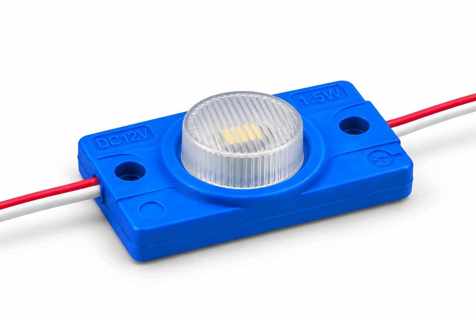 Moduł LED Niebieski SMD 12V Jednopunktowy IP65 Wodoodporny 1,5W - zdjęcie 3